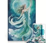 Puzzle da 1000 pezzi per adulti Ninfa dell'acqua acquerello gioco pratico per migliorare la memoria ideale come regalo per tutta la famiglia 38x52cm