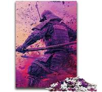Puzzle da 1000 pezzi per adulti, Ninja al neon giapponese, per bambini dai 14 anni in su, interessanti regali per ridurre lo stress per amici e familiari, 26x38cm