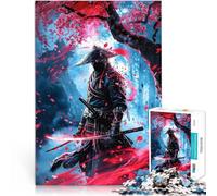 Puzzle da 1000 pezzi per adulti ninja samurai giapponese Giocattoli educativi per l'apprendimento Giochi per famiglie Un'opera d'arte 52x38cm