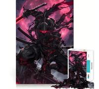 Puzzle da 1000 pezzi per adulti,Ninja Samurai neri,gioco di incastro,gioco per allenare la mente, momenti di relax e divertimento per il compleanno 38x26cm