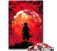 Puzzle da 1000 pezzi per adulti Ninja Under The Blood Moon Puzzle per adulti, antistress Staycation Kill Time Decorazione per la casa Giocattoli (26x38cm)