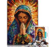 Puzzle da 1000 pezzi per adulti Nostra Signora di Guadalupe in preghiera puzzle da 1000 pezzi per adolescenti giochi rilassanti ideale come regalo per tutta la famiglia 75x50cm
