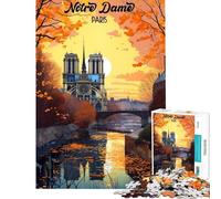Puzzle da 1000 pezzi per adulti Notre Dame de Paris gioco di puzzle pratico da assemblare ideale come regalo di compleanno o per occasioni speciali (dimensioni 38x26cm)