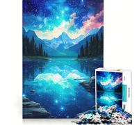 Puzzle da 1000 pezzi per adulti, Notte da sogno in montagna, gioco pratico, migliora la memoria, compleanno e Natale 38x52cm