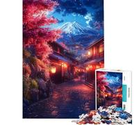 Puzzle da 1000 pezzi per adulti Notte di fioritura dei ciliegi in Giappone gioco educativo e stimolante per l'analisi e la logica ideale come regalo di compleanno (dimensioni 38x52cm)