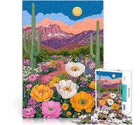 Puzzle da 1000 pezzi per adulti Notte di fioritura del deserto Giocattoli per l'intrattenimento in famiglia Decorazione d'arte per la casa 38x26cm