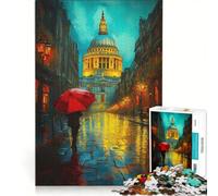 Puzzle da 1000 pezzi per adulti Notte piovosa a Londra gioco impossibile analisi e logica per rafforzare l'amore tra le coppie 50x75cm