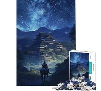 Puzzle da 1000 pezzi per adulti "Notte stellata al castello" gioco educativo stimolante per la mente ideale come regalo di compleanno o per passare il tempo in casa (dimensioni 38x52cm)