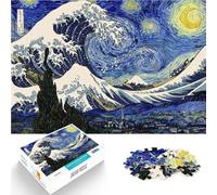 Puzzle da 1000 pezzi per adulti Notte stellata al largo di Kanagawa Gioco di famiglia per e perché è ideale come regalo per tutta la famiglia 75x50cm
