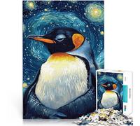 Puzzle da 1000 pezzi per adulti Notte stellata dei pinguini Gioco di famiglia antistress sfida difficile perché è ideale come regalo per tutta la famiglia 52x38cm