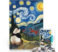 Puzzle da 1000 pezzi per adulti Notte stellata del panda Antistress Vacanza in patria Uccidere il tempo Decorazioni e regali unici per la casa 38x26cm