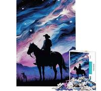 Puzzle da 1000 pezzi per adulti Notte stellata Red Dead Redemption 2 sfida per l'intelligenza gioco avvincente impossibile decorazione da parete ottimo regalo (dimensioni 75x50cm)