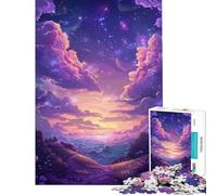 Puzzle da 1000 pezzi per adulti Notte stellata stile anime giocattolo educativo gioco di velocità manuale ottimo regalo (dimensioni 38x26cm)