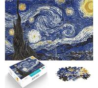 Puzzle da 1000 pezzi per adulti Notte stellata Van Gogh Giocattoli educativi per l'apprendimento Giochi per famiglie Opera d'arte 38x26cm