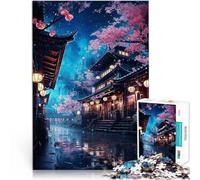 Puzzle da 1000 pezzi per adulti Notti di Sakura al neon di Tokyo Giocattoli di gioco impegnativi Giocattoli per la decorazione della casa 38x26cm