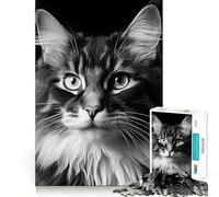 Puzzle da 1000 pezzi per adulti,nuovo di zecca,con un gatto simpatico e intricato,divertente gioco di logica e pensiero,ideale per il tempo libero,con una scena natalizia 38x26cm