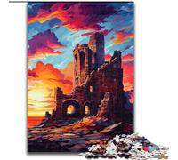 Puzzle da 1000 pezzi per adulti, Nuvole colorate dal tramonto, in legno, per adolescenti dai 14 anni in su, decorazione per la casa 50x75cm per compleanni, feste e occasioni speciali