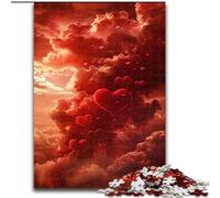 Puzzle da 1000 pezzi per adulti, nuvole d'amore colorate in legno, regalo per uomini e donne, per tutti i giorni e per occasioni speciali, 50x75cm, per compleanni, feste e occasioni speciali