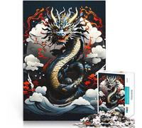 Puzzle da 1000 pezzi per adulti Nuvole di drago Antistress Vacanza in patria Uccidere il tempo Lista dei desideri con Babbo Natale 50x70cm