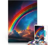 Puzzle da 1000 pezzi per adulti Nuvole e arcobaleni Difficile da completare ma divertente e umoristico Adatto per la decorazione del desktop 38x26cm