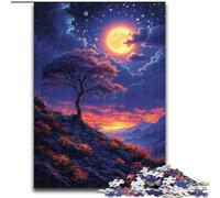 Puzzle da 1000 pezzi per adulti "Nuvole e fiori in montagna" in legno, regalo per uomini e donne, per tutti i giorni e per occasioni speciali, 50x75cm, per compleanni, feste e occasioni speciali