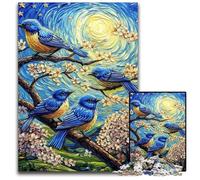 Puzzle da 1000 pezzi per adulti o famiglie, Bluebird on The Tree, puzzle in cartone per 14+ anni, difficili da completare ma divertenti e spiritosi, regalo di compleanno 26X38cm
