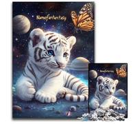 Puzzle da 1000 pezzi per adulti o famiglie, puzzle della tigre bianca per età 14 e oltre, decorazione per la casa, regalo di opere d'arte 50X75CM