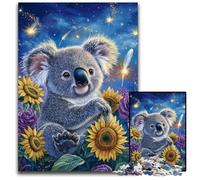 Puzzle da 1000 pezzi per adulti o famiglie, puzzle di cartone Girasole e Koala, giochi divertenti, ideali come regalo per tutta la famiglia, per bambini dai 14 anni in su, dimensioni 26x38cm