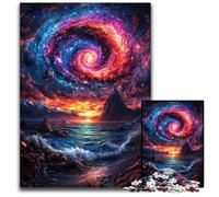 Puzzle da 1000 pezzi per adulti o famiglie, puzzle in legno con pittura a olio a spirale, giochi divertenti, ideali come regalo per tutta la famiglia, per età 14 anni, 50x75cm