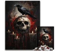 Puzzle da 1000 pezzi per adulti o famiglie, puzzle scheletro corvo per regali di decorazione per la casa, giocattolo stimolante per la famiglia, perfetto per le serate di gioco, 50x75cm