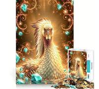 Puzzle da 1000 pezzi per adulti, oca turchese, pietra, gioco di logica a incastro perfetto, giocattolo divertente, gioco gratuito, regalo di compleanno (38x52cm)