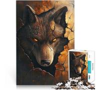 Puzzle da 1000 pezzi per adulti Occhi dell'Eternità Lupo Fatto di legno per età pari o superiore a 14 anni Per il divertimento in famiglia Regalo di compleanno, regali, arte murale misurare:50x75cm