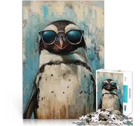 Puzzle da 1000 pezzi per adulti Occhiali da sole a forma di pinguino Gioco rompicapo Ogni pezzo è unico - Gioco divertente e stimolante per tutta la famiglia 52x38cm