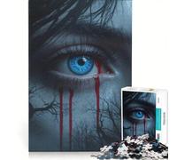 Puzzle da 1000 pezzi per adulti Occhio Blu Misterioso giocattolo fai da te ideale per passare il tempo durante le vacanze a casa compleanni e occasioni speciali 50x75cm