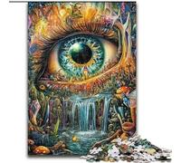 Puzzle da 1000 pezzi per adulti "Occhio della montagna", perfetto per adolescenti, per rafforzare i legami familiari, rompicapo e regalo fai da te per la casa, 50x75cm