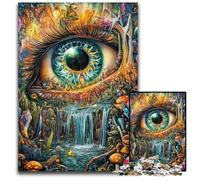 Puzzle da 1000 pezzi per adulti "Occhio della Montagna", puzzle in legno, regalo perfetto per compleanni, feste, ideale per Natale, 50x75cm