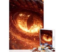Puzzle da 1000 pezzi per adulti,occhio di fuoco del drago,primo piano,decorazione per la casa,giocattoli,regali per donne e uomini,gioco rompicapo difficile e stimolante,dimensioni 50x75cm