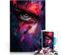 Puzzle da 1000 pezzi per adulti Occhio verde con striature rosse Allena il tuo cervello e le tue mani perché è ideale come regalo per tutta la famiglia 38x26cm