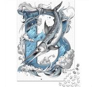Puzzle Da 1000 Pezzi Per Adulti Ocean Life Art Print-8 Puzzle Antistress Giocattoli Difficili Regali Unici Per Compleanno E Natale 38x26cm/1000pcs