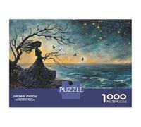 Puzzle Da 1000 Pezzi Per Adulti Ocean Sunset Silhouette Art Print Puzzle Per Adulti Giochi Rilassanti Vacanza A Casa Passatempo Attività Divertenti A Casa 70x50cm/1000pcs