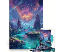 Puzzle da 1000 pezzi per adulti "Oceano Celeste dei Sogni" Decorazione con tagli precisi Gioco di abilità Allenamento mentale Gioco libero Regalo festivo per il tempo libero (38x26cm)