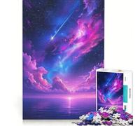 Puzzle da 1000 pezzi per adulti, Oceano Cosmico Crepuscolo con Stella Cadente, Gioco Pratico, Migliora la Memoria, Compleanni e altre occasioni 38x52cm