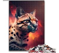 Puzzle da 1000 pezzi per adulti Ocelot Nebula Puzzle per adulti da 1000 pezzi, idea regalo unica per la casa fai da te (dimensioni 50x75cm)