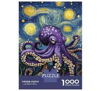 Puzzle Da 1000 Pezzi Per Adulti Octopus Under Starry Skies -1 Puzzle Per Adulti Giocattolo Decorazione Da Parete Vacanza A Casa Passatempo Compleanno E Regali Unici 70x50cm/1000pcs