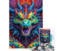 Puzzle da 1000 pezzi per adulti "Ode al Drago Vibrante" Puzzle per adulti Giochi rilassanti Vacanza a casa Passatempo Sfida da completare (Dimensioni 50x75cm)