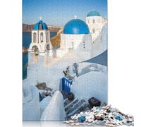 Puzzle da 1000 pezzi per adulti, Oia Town, Santorini, Grecia, giocattoli educativi per bambini, giochi per famiglie, regali di compleanno (75x50 cm)