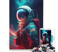 Puzzle da 1000 pezzi per adulti "Oltre le stelle: astronauta", gioco rompicapo, difficile, per rafforzare l'amore di coppia 38x52cm