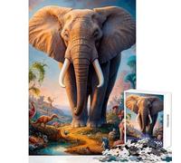 Puzzle da 1000 pezzi per adulti,oltre l'elefante,decorazione per la casa,giocattoli,regali di Babbo Natale segreto,gioco rompicapo,stimolante intellettuale,dimensioni 38x26cm