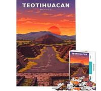 Puzzle da 1000 pezzi per adulti "Ombre dorate sul viale dei morti" impegnativo da completare antistress gioco educativo per maggiori di 14 anni (38x52cm)