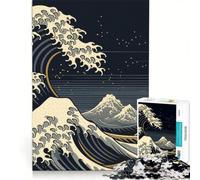 Puzzle da 1000 pezzi per adulti, Onda di Kanagawa giapponese, gioco impossibile, impegnativo da completare, ideale come regalo 50x75cm